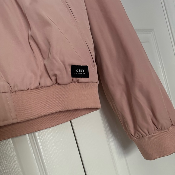 Obey blush pink bomber jacket - Picture 4 of 5